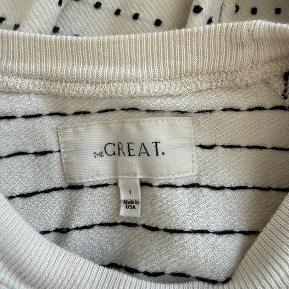 The Great. Swiss Dot Bubble Sweatshirt - Picture 6 of 7